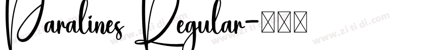 Paralines Regular字体转换